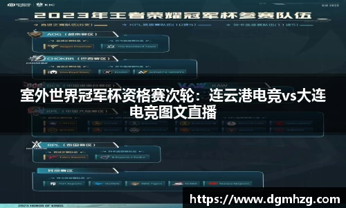 室外世界冠军杯资格赛次轮：连云港电竞vs大连电竞图文直播